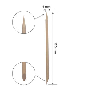 Staleks - Orange stick Expert wooden 150 mm(100 pcs)